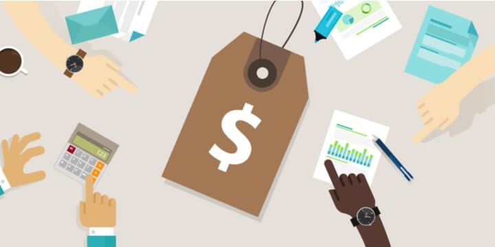 An image of a team repricing an item